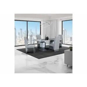 Minimalist Dining Table Set – D12DC Table with Matching Chairs for Simple Elegance