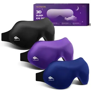 3 Pack Sleep Masks for Women & Men: True Blackout Eye Mask for Sleeping, 3D Contoured Zero Eye Pressure, Lash-Friendly for Blink Freely, Side Sleeper Comfort, Adjustable Strap Blindfold, Night Eye Cover for Restful Nights