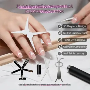 3D Multi-function nail art Magnet, suitable for cat-eye nail polish gel manicures, cat eye magnets, perfect for home DIY and nail design,3D magnetic nail design accessory tools, Nail Care