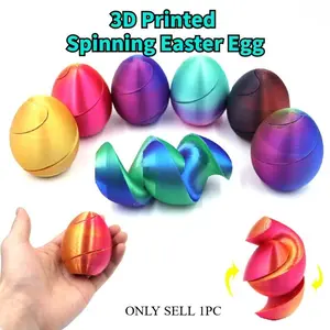 Creative Rotating Easter Egg, 3D Printed Spiral Egg, Fashionable Creative Toy, Unique Gift, Festival Present