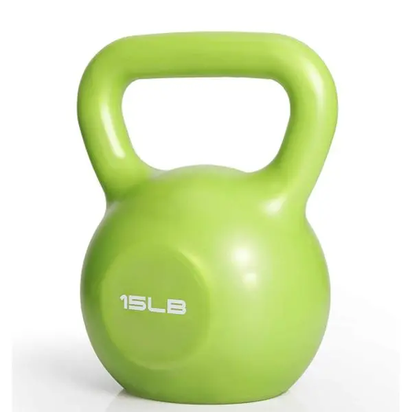 15lbs Kettlebell Set - Vinyl Coated, Comfortable Grip Wide Handle, Strength Training Weight Set for Home Gym Workout Lifting Equipment
