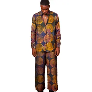 YÓYÒ Matching Set Menswear Tops - Stylish for Men Women Unisex Batik Adire Collection Clothes Formal Pants