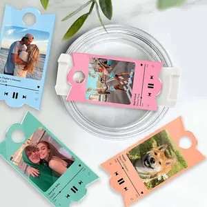 Personalized Tumbler Name Plate, Custom Song Name Plate for 30oz/ 40oz Tumbler, Cup Accessories Names Tag, Photo Acrylic Tag for Cup, Music Names Plates