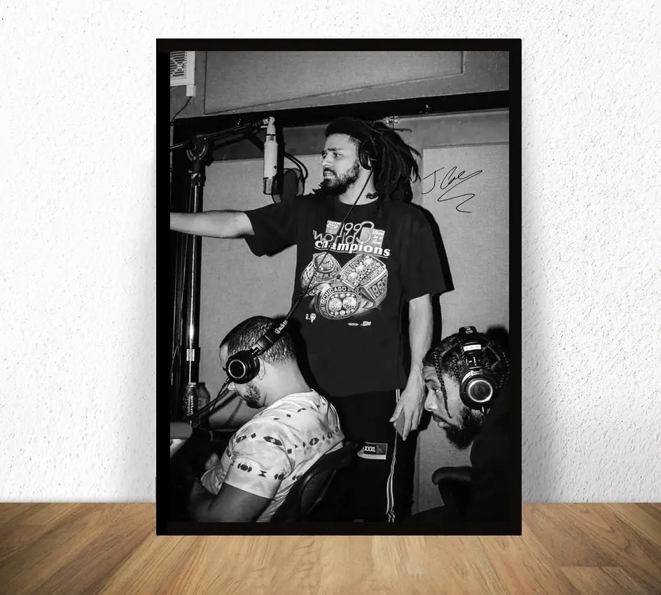 J Cole Poster Wall Art Painting Print, Product without frame