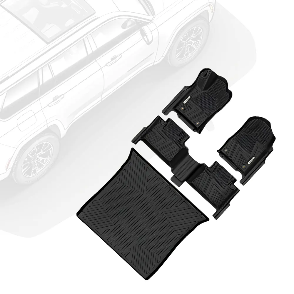 OEDRO TPE Floor Mats fits 2016-2021 Grand Cherokee, 2022 Jeep Grand Cherokee WK, All Weather, Waterproof
