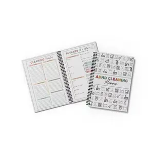A4 Adhd Planner Notebook, Daily Task List, Weekly/monthly Schedule, Home Office Dorm Cleaning Checklist, Smooth Paper, Durable Cover