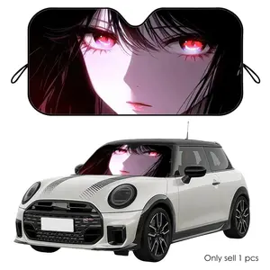 Charming Girl Sun Visor Stay Cool All Summer | Car Windshield Sun Shade UV Block Heat Reflective Cover | Foldable Easy Storage Universal Fit for Car SUV Truck Interior Protection