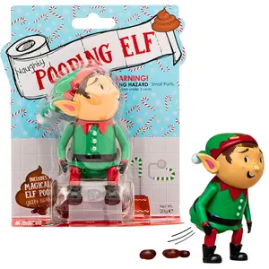 Boxer Gifts Pooping Elf Poop Candy Toy For Kids - Jelly Bean Dispenser - Funny Stocking Stuffers Boys & Girls - Christmas Novelty Toys