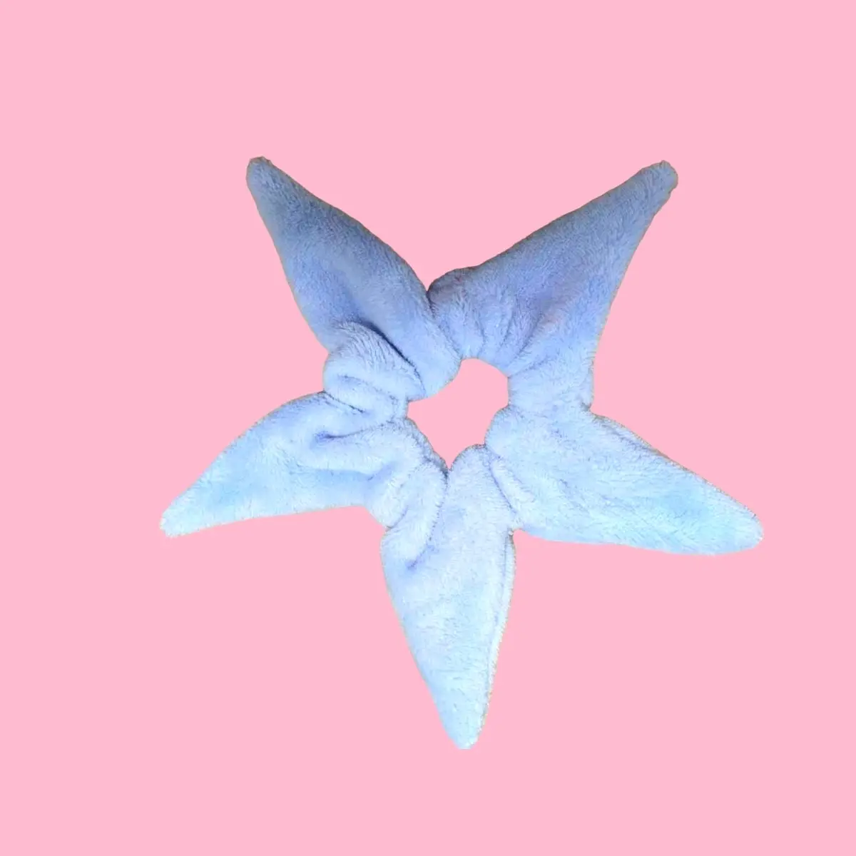 Baby blue star scrunchie
