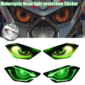1PAIR Cool Animal Devil Eyes Car Stickers, Sticker for cars, Waterproof and Easy To Stick Durable Suitable for Motorcycles Racing Headlights Decorative Decals Creative Design for Outdoor Riding Modified Bike Enthusiasts