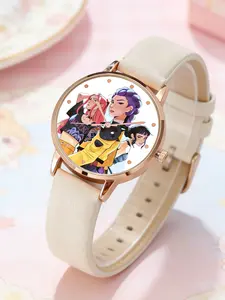 Women’s Quartz Watch Cartoon Design, Ideal Gift for Anime Fans & Daily Wear, Perfect for School Parties & Festivals
