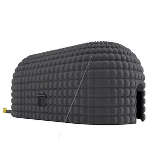 Inflatable Nightclub, Portable Blow Up Night Club Tent with Roll Up Door & 3 Windows, Inflatable Party Tent for Adults Birthday Backyard Wedding Rental, Black(2 Boxes)