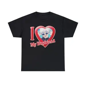 Gojo Satoru I Love Boyfriend Anime Jujutsu Kaisen Graphics T Shirt Full Size
