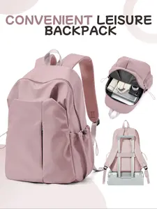 School Backpack, Lightweight University Bag, Laptop Compartment, Classic Travel Backpack, Unisex Student Bookbag, Large Capacity Shoulder Bag