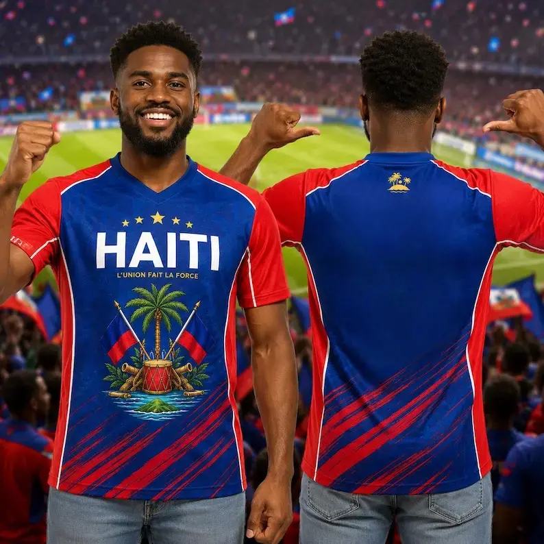Classic Haitii Soccer Jersey, Haitian Soccer Jersey For Men Women, Haitii Jersey Shirt, Short Sleeve Sports Top, Gift for Couples, S-5XL