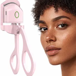 USB Rechargeable Electric Eyelash Curler for Safe Long-Lasting Curls, Silicone Clamp in and, Quick 10 Seconds Preheat