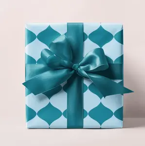 Blue Geometric Wrapping Paper Roll