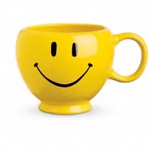 Teleflora's Smiley Face Be Happy Mug Ceramic Cup Drinkware Coffee Tumbler Reuse Reusable Drink Tea Washable