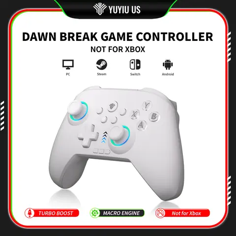 YUYIU Dawn Breaker Custom Wireless Gaming Controller - No Stick Drift, Hall Effect Sticks, Linear Triggers, Dual Vibration, RGB Macro Keys, Color Changing, Wireless Play, No Cables, Multi-Platform for PC, Switch, Steam, Non-Xbox Gaming Accessory techvibes