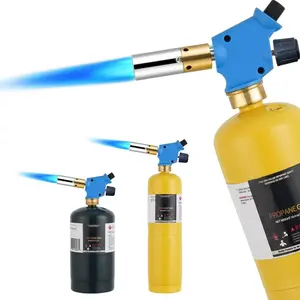 Mini Gas Torch Head Trigger Start Welding Tip Mapp Propane Map Gas Burner for Soldering Welding DIY Cooking Welding Tool