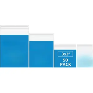 200 Pack Small Plastic Bags For Jewelry, Mini Baggies 4 Assorted Sizes. 2x3 3x3 3x5 4x6 Inch 2 Mil Thick Poly Zipper Lock Bags Clear for Jewelry, Bead, Crafts, Small Parts Storage