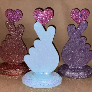 Korean Finger Heart Centerpieces, Customizable in Any Single Color or Color Combination