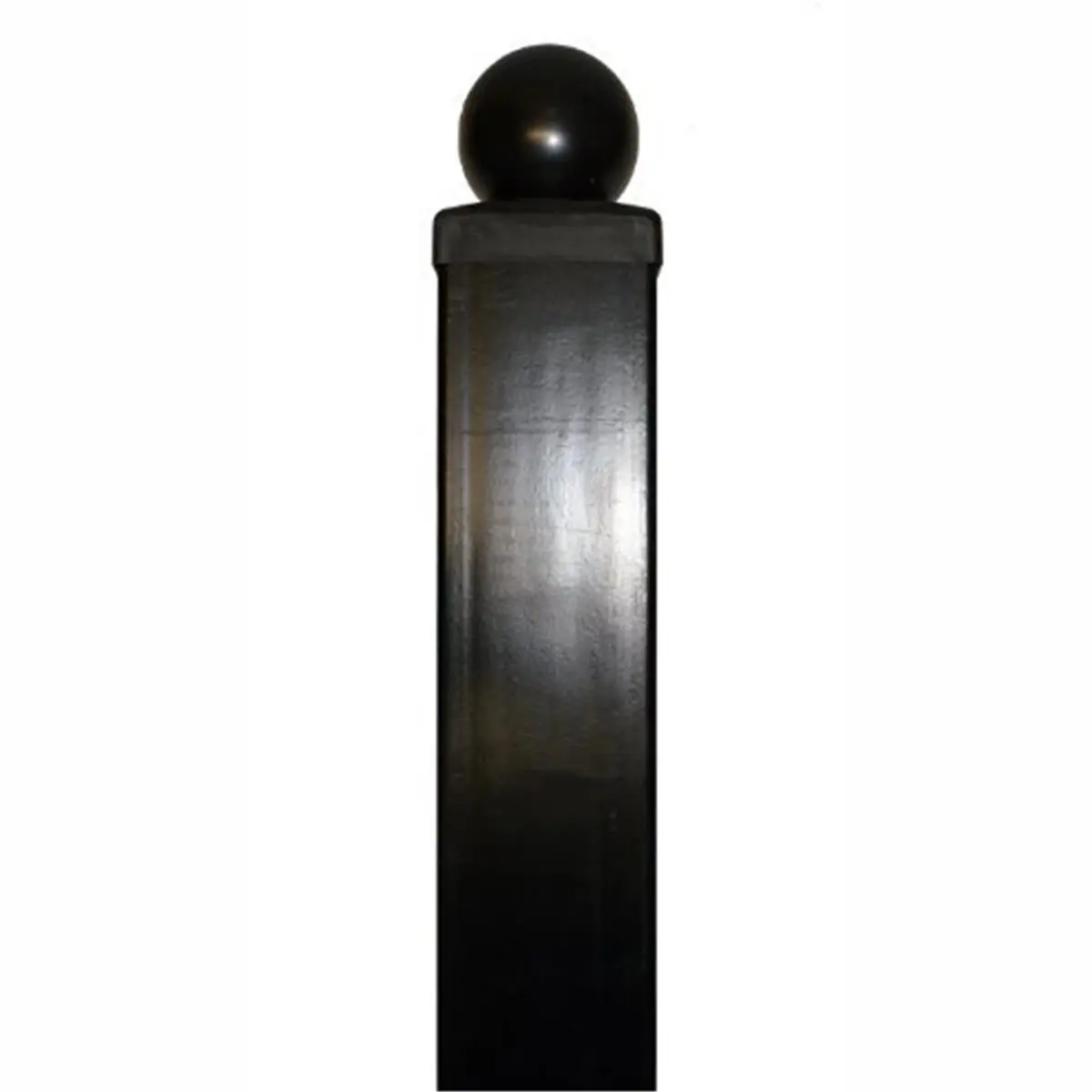 Aleko Universal Square Steel Fence Post - 7.5ft Tall, 2.4in x 2.4in, 20lbs, Pre-Drilled, Ball Bearing Adjustable 5/8"-J-Bolt, for Driveway Gate Easy Installation