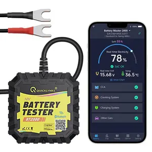 BT2000 Bluetooth Battery Monitor, 12V Automotive Battery Load Tester with Cranking & Charging Test & Alarm Function, 100-2000 CCA Battery Analyzer for Car Truck ATV SUV Boat on Multi-Battery