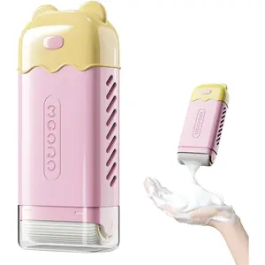 Foaming Soap Box with silicone Roller, Soap Dish Multifunctional with Roller Bar Foam Soap Dispenser, Portable Soap Bar Dispenser, Roller Soap Cleaning Storage Foaming Box, Scrubbing Soap Storage