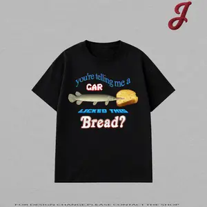 Funny "Gar-Licked Bread" Meme T-Shirt, Absurd Surreal Graphic-Tee, Soft Cotton Daily-Wear Irony Shirt.