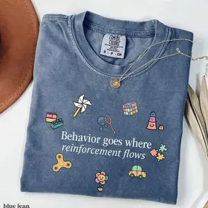 Comfort Colors®  Bcba Shirt, Rbt Aba Therapy Shirt, Applied Behavior Analyst Gift Behavior Therapist Specialist Behavior Interventionist Fabric Top Womenswear Fit