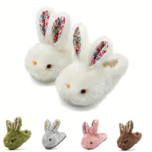 Toddler Bunny Slippers Girls Boys Rabbit Slippers, Cute Soft Plush Anti-slip House Kids Girls Slippers Rabbit Warm Winter Slippers For Indoor Outdoor