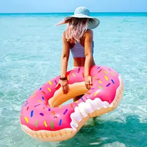 Cute Donut Shaped Floating Swimming Ring, Novelty Trendy Colorful Swim Ring, Fashionable Professional Swim Ring for Swimming Safety, Pooltime, Watertoys, Beachtrip