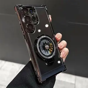 [KQ]Phone Case with Rotating Turntable Design, Shockproof Phone Protective Cover, Durability Phone Accessory Compatible with Samsung Galaxy S26Ultra S25FE Plus S24, Protector