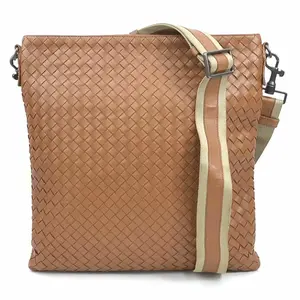 Pre-owned Bottega Veneta - Travel Bags Flat Messenger Bag Intrecciato Nappa Large by Rebag