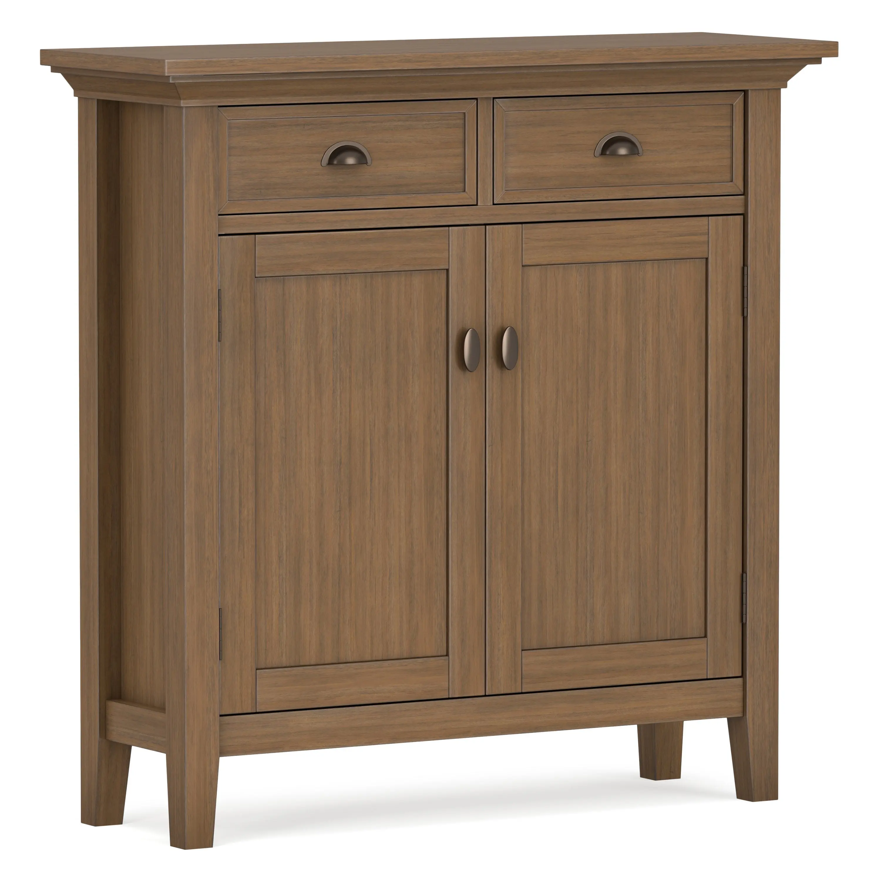 Redmond Classic Wood Entryway Drawer Cabinet - Single Unit Wooden Small Space Indoor Furniture Cupboard with Tapered Legs, Assembly Required, Storage Drawer Dresser