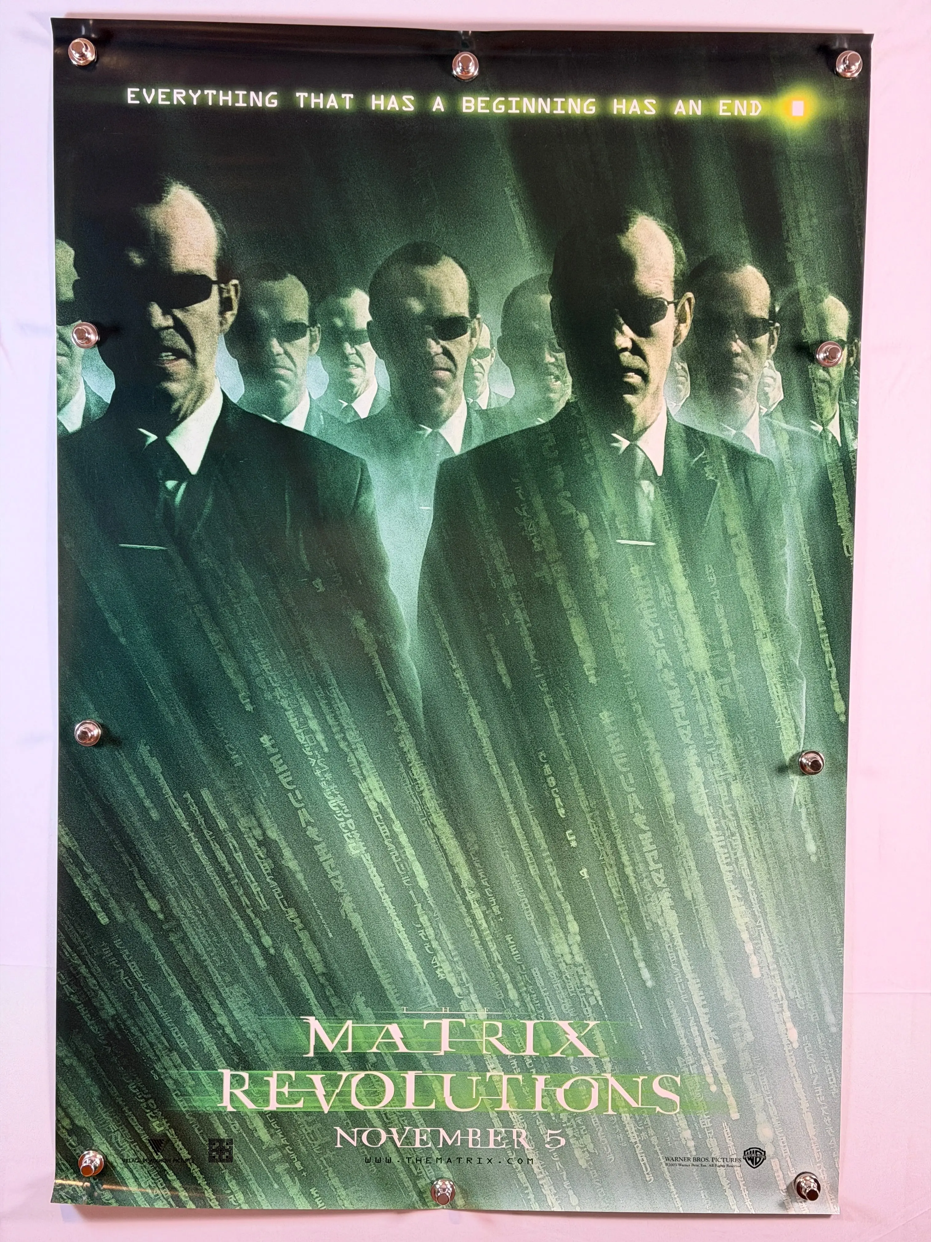 27x40" The Matrix Revolutions 2003 Original Artistic Movie Poster, DS Rolled Teaser with "November 5" Design, Keanu Reeves Themed Mature Home Decoration Photo Print
