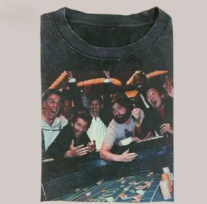 Vintage The Hangover Playing Poker Crewneck T-shirt, Funny The Hangover Movie Tee Gift For Boyfriend Menswear Top Streetwear