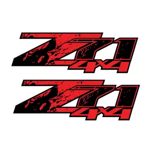 Z71 4x4 Truck Decals  Stickers for 1500 2500  / Red Splash