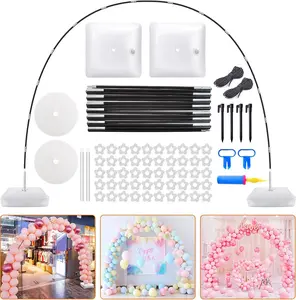 Chamvis Balloon Arch Kit, 9FT Height & 10FT Width Adjustable Balloon Arch Stand Frame Garland Stand: Wedding Baby Shower Birthday Photo Backdrop chamvis