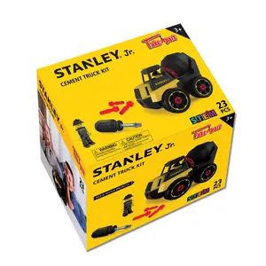 Stanley Jr Take Apart Cement Mixer Kit for Kids 23 PCS STEM Toy with Tools and Instructions for Ages 3+ Years Educational Construction Equipment