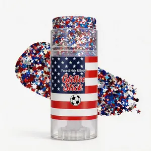 Blue Body  Hair Sparkle for Independence Day Party  4th of July Glitter Stick | Red, White , Festival   Fun Holiday Look