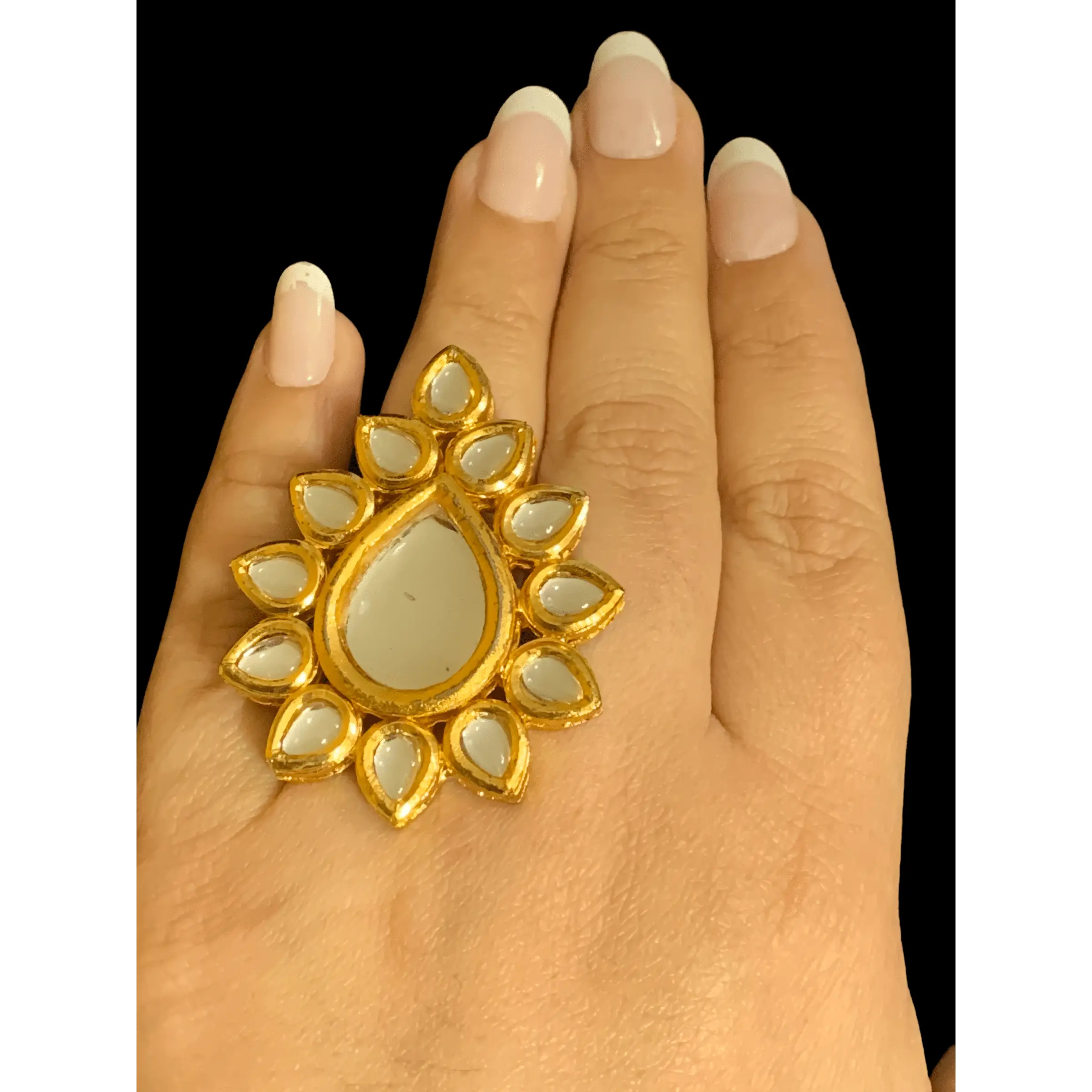 DJR16 Kundan statement ring ( READY TO SHIP)