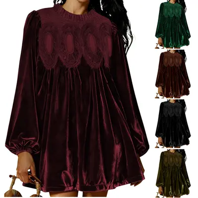 chinese dress ladies Black Velvet Lace Maxi Dress – self-portrait-US
