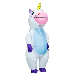 Unicorn Costume for Women & Men, Lightweight Polyester Full-Body Party Suit, Cute Star-Patterned Halloween Cosplay Outfit, Funny Inflatable Role-Playing Costume for TikTok Viral Looks, Holiday Parties & Events - Clothes