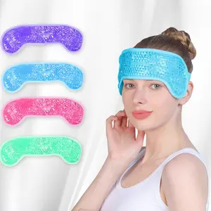 Cooling Ice Bag Forehead Patch, Ice Head Wrap, Dual-Use Cold and Hot Bead Mask for Head Cooling, Daily Fatigue Relief and Facial Care