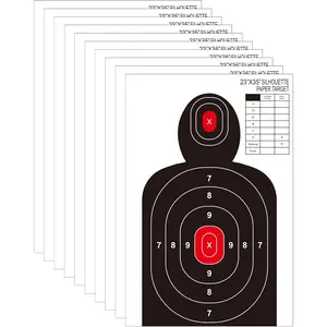 23x35 Inch Shooting Targets,Paper Silhouette Shooting Targets for Indoor and Outdoor Use, Range,Suitable for Handguns,Pistols,Rifles,Airguns,Pellet Gun,BB Guns