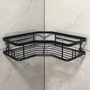 1PC Invisible Patch Buckle Hook, Bathroom Strong Storage Rack Hanger, Bathroom Organizer, Adhesive Wall Hanging Household Bathroom High Load-bearing Hook, Bathroom Accessories