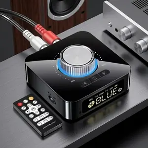 Low Latency Stereo Bluetooth Audio Receiver with 3D Surround Sound, Wireless Adapter & Multi-Function Converter for Vintage Speakers & Car Audio Systems, AUX Input, 3.5mm RCA Output, Tf Card Playback