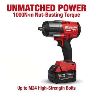 Milwaukee M18 FMTIWF12 Cordless Impact Wrench Kit One Battery One  For Mechanics 1000Nm Power Tool High-Torque brushless impact wrench wood plastic automotive rapid charger woodworking repair
